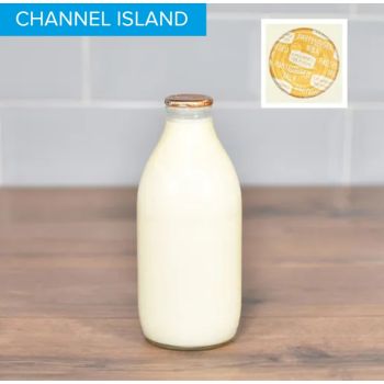 CHANNEL ISLAND (UNHOMOGENISED) MILK 1 PINT (568ml) GLASS