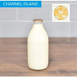 CHANNEL ISLAND (UNHOMOGENISED) MILK 1 PINT (568ml) GLASS